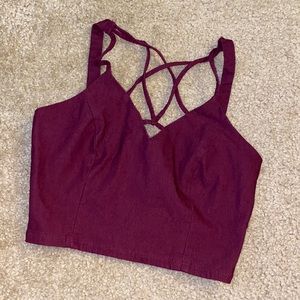 Crop top with zipper back